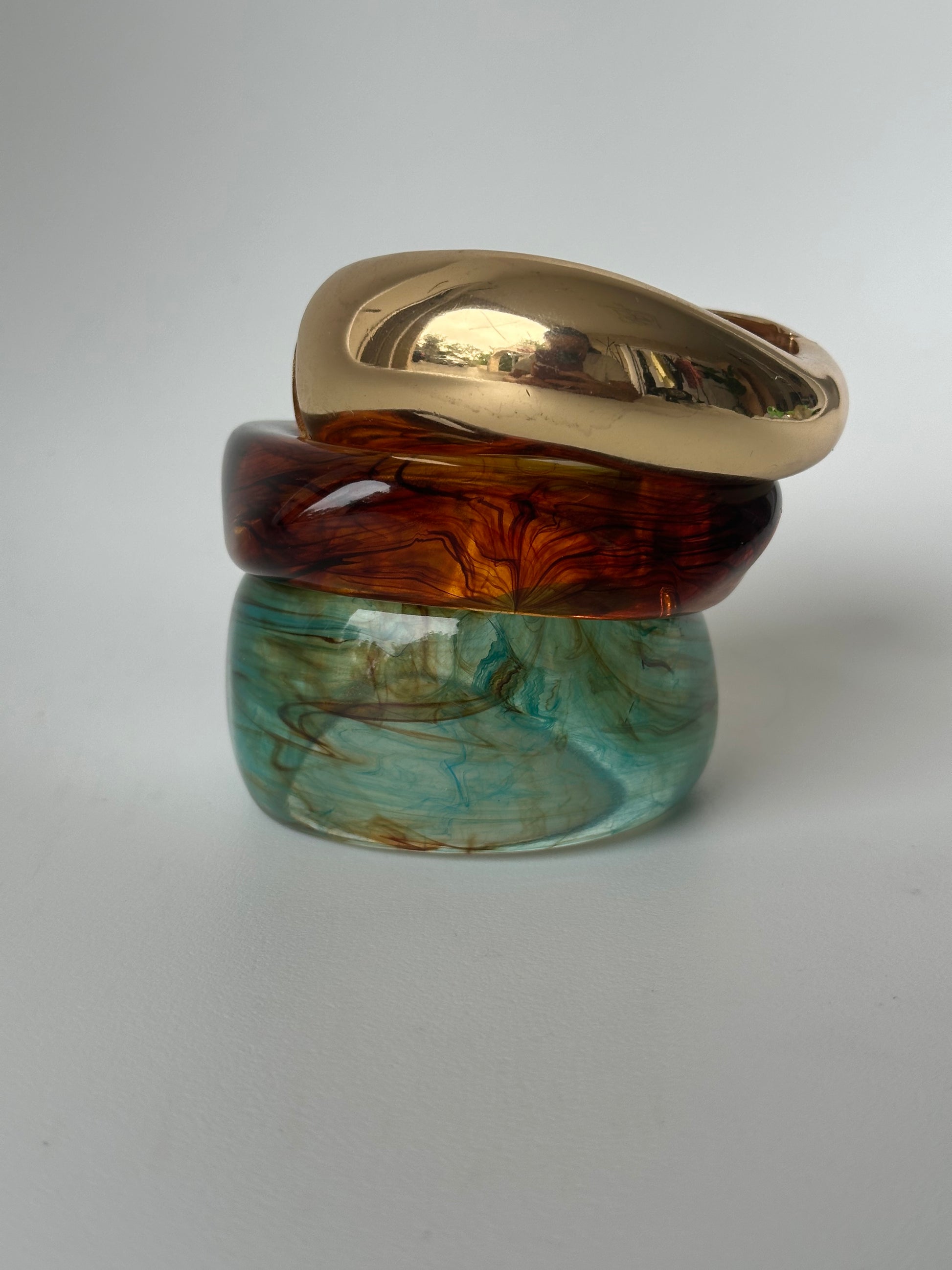 Aqua Ember Trio Bangel Set