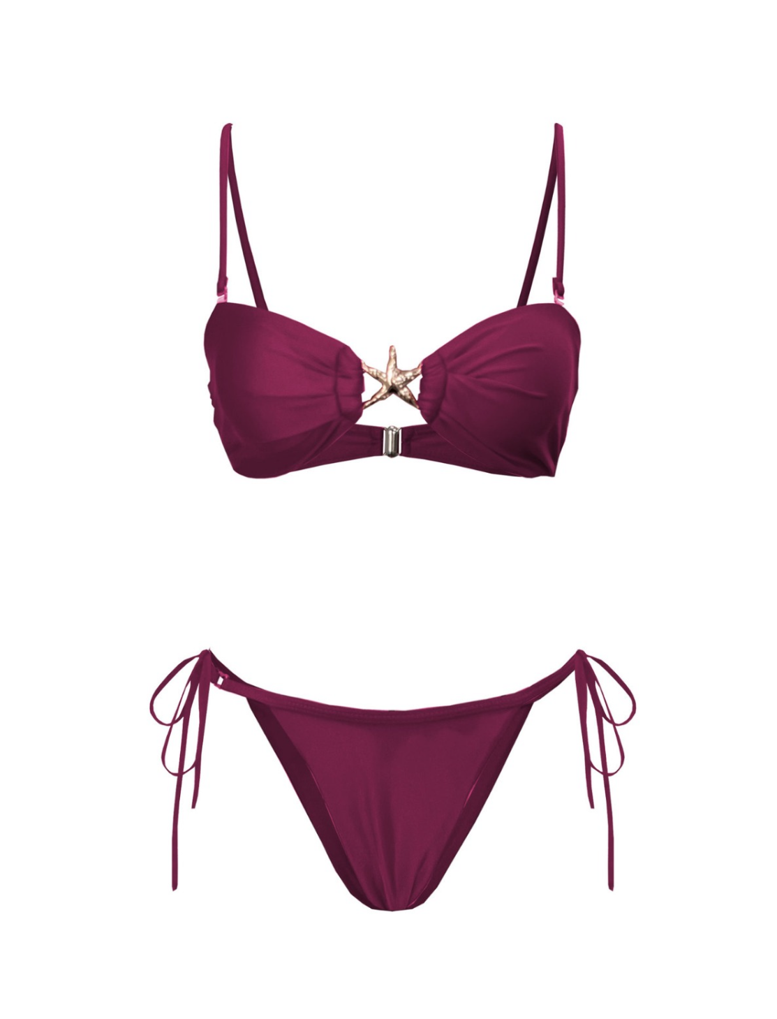 Stellar Maroon Bikini Set