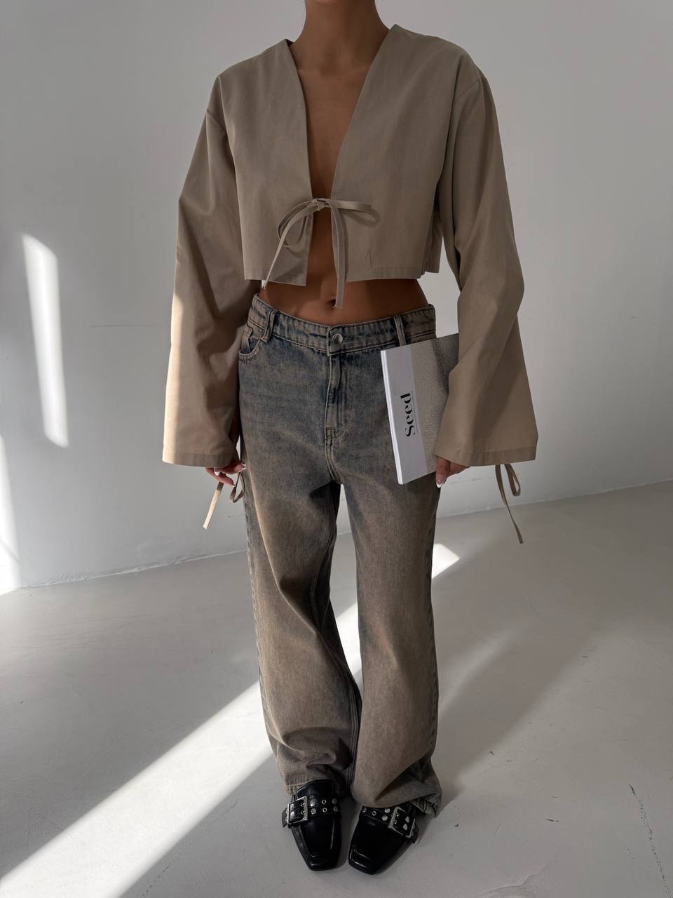 Sand Tie Blouse