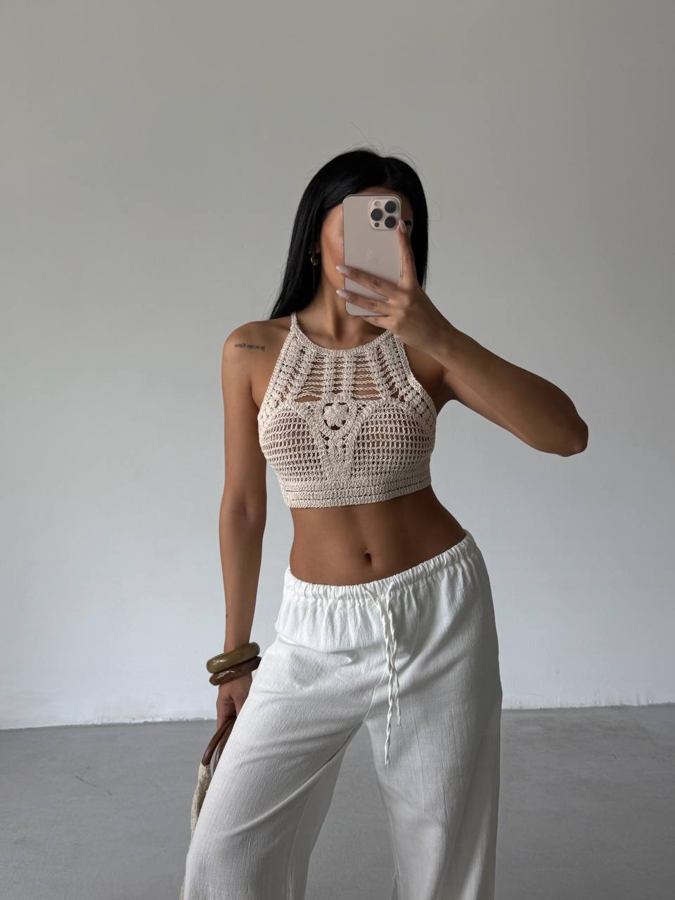 Earth Crochet Halter Top