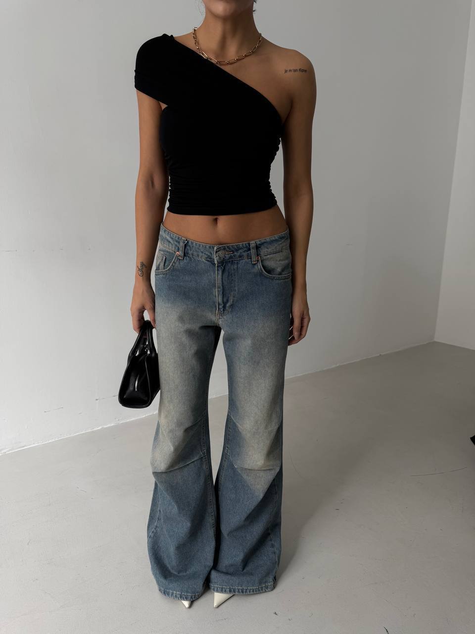 Washed Dusk Wide-Leg Jeans